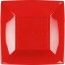 Paquet de 8 assiettes plastique, ROUGE 23 cm