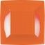 Paquet de 8 assiettes plastique, ORANGE grand modèle 29 cm