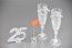 Chiffre Anniversaire vertical déco, 25 ans ARGENT