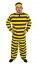 P'TIT Clown re86511, Déguisement Prisonnier noir et jaune, adulte S/M