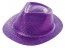 Party Pro 87319208, Chapeau borsalino paillette violet