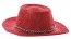 Party Pro 87321205, Chapeau cowboy paillette rouge
