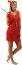 P'TIT Clown re90266 - Déguisement adulte robe charleston rouge taille L/XL