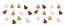 Chaks 90415, Sachet de 24 petits Sapins en bois 2cm avec étoile, à disperser