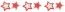 Chaks 90819-02, Sachet 6 Etoiles bicolores pailletées 3cm sur pince, Rouge