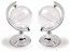 Lot de 2 ballotins Globes Terrestres Mappemondes PVC 11cm