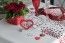 Centre de table Plein Coeurs blanc/rouge 20,5 cm