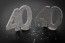 Chiffre Anniversaire vertical déco, 40 ans Argent