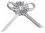 Lot de 12 Noeuds Diamant fleur autocollants, Gris