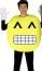 Déguisement Emoticones jaune à personnaliser, adulte (fourni avec adhésifs) 