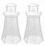Lot de 2 ballotins PHARE 9cm, plexi transparent