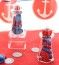 Lot de 2 ballotins PHARE 9cm, plexi transparent