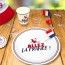 Paquet de 6 Assiettes Cocorico Allez la France ø 23cm
