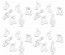 Sachet de 24 Confettis de table MUSIQUE en bois, Blanc