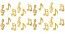 Sachet de 24 Confettis de table MUSIQUE en bois, Or