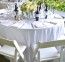 Grande Nappe RONDE en Tissu déperlant Ø 300cm, Blanc