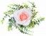 Centre de table Rose et Feuillage artificiels 18cm, Rose