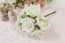 Bouquet de cortège de 6 Roses en mousse 21,5x12cm, Blanc naturel
