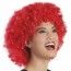 Perruque afro rouge