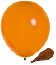 100 ballons nacrés, 30 cm, oranges
