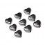 DIGE n27yW21/10 - 35 grammes de petits cœurs métallisés noir de 8 mm 