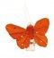Sachet 4 Mini-Papillons STRASS sur pincette, Orange