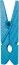 Sachet de 12 PINCES Turquoise - 3,5cm