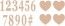 Chaks 11988-79, Set de 12 Chiffres adhésifs et 4 coeurs 7,5 cm, Rose gold