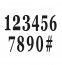 Chaks 11713-10, Set de 12 Chiffres carton avec adhésifs 14cm, Noirs