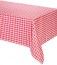 Nappe plastique rectangle Vichy Rouge