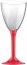 20 verres, pied translucide Rouge