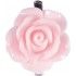 Chaks 0306-03, Sachet de 6 Roses en résine 2,5cm sur pince, Rose pastel 