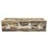 Chaks 10151, Porte-bougie rectangle en bois naturel avec découpes Etoile 37cm
