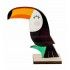 Chaks 10307, Centre de table Toucan en bois sur socle 10cm