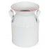 Chaks 10967, Pot à lait en métal BLANC & ROSE avec poignées 17,5 cm