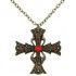 Chaks 11090, Collier Vampire en croix pierres rouges