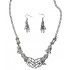 Chaks 11194, Set Collier et Boucles d'oreilles squelette gris argenté