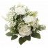 Chaks 11569-00, Grand Bouquet de 5 Roses avec feuillage 40,5cm BLANC