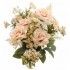 Chaks 11569-01, Grand Bouquet de 5 Roses avec feuillage 40,5cm IVOIRE saumoné