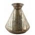 Chaks 11767, Vase métal noir/doré gravé conique 30,2cm