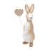 Chaks 12690, Déco Petit Lapin de Pâques debout en résine avec coeur, 12 cm
