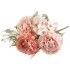 Chaks 13303-04, Bouquet de 3 Renoncules avec feuillage 32cm, Rose