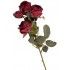 Chaks 13306-02, Tige avec 5 Roses et feuilles effet réaliste 43cm, Rouge