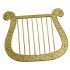 Chaks 80 180090, Harpe dorée en plastique 30cm