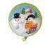 P'TIT Clown re19110, Ballon alu rond bonhomme de neige et pingouin 32 cm