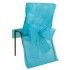 Lot 10 HOUSSES DE CHAISE avec noeud en intissé, Bleu Turquoise