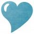 Paquet 50 SETS de Table Coeur, bleu turquoise