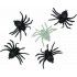 P'TIT Clown re29991 - Sachet de 4 araignées noires et 1 phosphorescente 6 cm