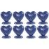 Chaks 300748, Lot de 8 Porte-cartes Coeur en résine 5cm, Bleu Roy