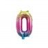 Party Pro 333890, Ballon mylar 36 cm CHIFFRE 0, Irisé pastel